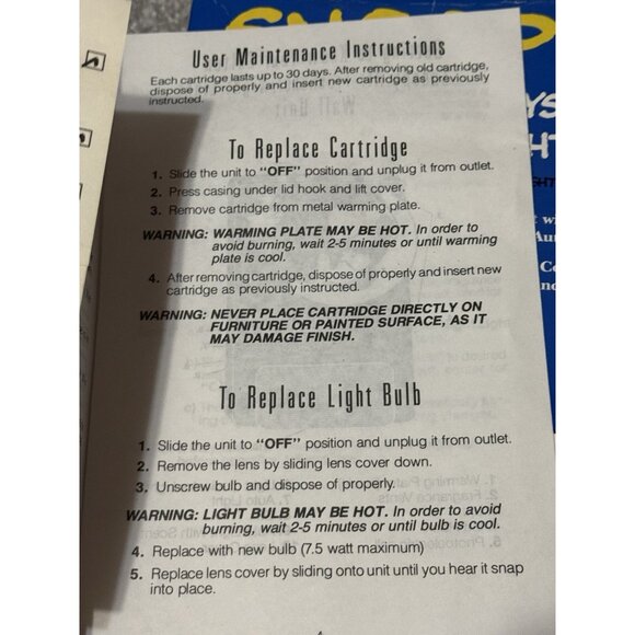 SNOOPY Air Freshener System With Night Light 1995 RETIRED RARE New And Unused! - Picture 9 of 13